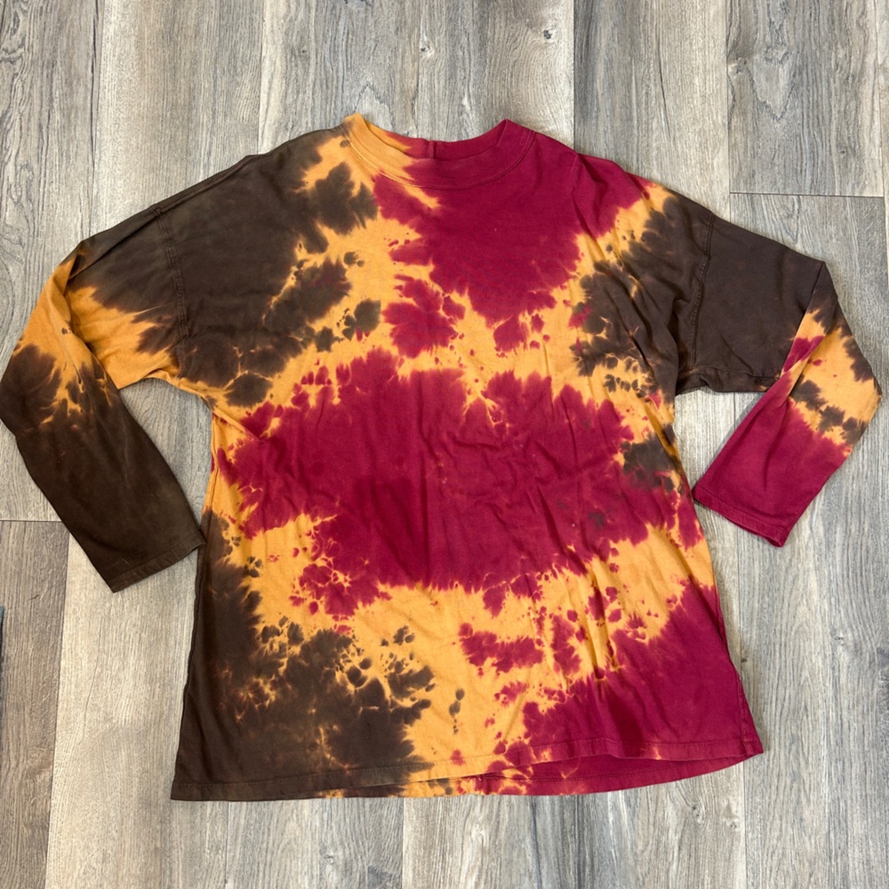 We The Free Free People Tie Dye Longsleeve T-shirt Medium - Picture 2 of 3